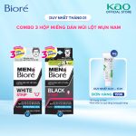 Combo 3 hộp miếng dán lột mụn mũi nam Bioré