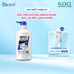 Sữa Tắm Khử Mùi Men's Biore - Bạc Hà Mát Lạnh (Chai) 440ml - Ảnh 2