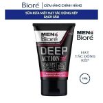 Sữa Rửa Mặt Men Biore Hạt Tác Động Kép Sạch Sâu 100g