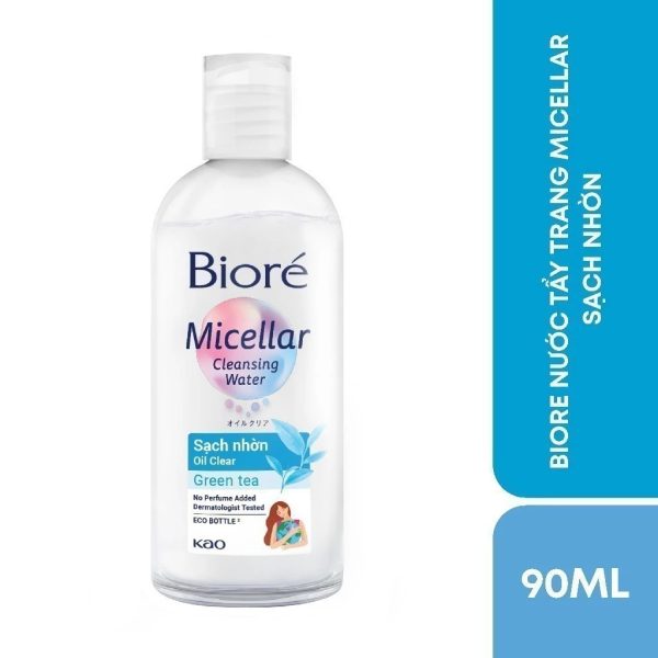 Nước Tẩy Trang Hoàn Hảo Sạch Nhờn Biore Makeup Remover Perfect Cleansing Water Oil Clear 90ml (Bao bì thay đổi)