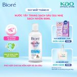 Nước Tẩy Trang Hoàn Hảo Sạch Nhờn Biore Makeup Remover Perfect Cleansing Water Oil Clear 90ml (Bao bì thay đổi) - Ảnh 2