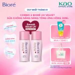 Combo 2 Sữa chống nắng nâng tông Biore UV màng nhung sáng hồng SPF50+ PA++++ 30ml (Phiên bản cải tiến) - Ảnh 2