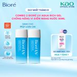 Combo 2 Gel Chống Nắng Màng Nước Dưỡng Ẩm Biore UV Aqua Rich Watery Gel SPF50+/PA++++ 90ml - Ảnh 2