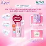 Sữa chống nắng nâng tông Biore UV màng nhung sáng hồng SPF50+ PA++++ 30ml - Ảnh 2