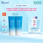 Combo 2 Essence Chống Nắng Màng Nước Dưỡng Ẩm Biore UV Aqua Rich Watery Essence SPF50+/PA++++50G - Ảnh 2