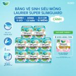 Combo 8 gói BVS Laurier siêu mỏng bảo vệ 1mm 22.5cm 10 miếng - Ảnh 2