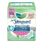 Combo 4 gói BVS Laurier Siêu Mỏng 1mm Kháng khuẩn 25cm 7 miếng