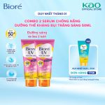 Combo 2 Serum Chống Nắng Dưỡng Thể Kháng Bụi - Trắng Sáng Mịn Màng Biore 50ml - Ảnh 2