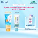Combo Chống Nắng Sáng Rạng Rỡ UV Aqua Light Up 70g và Chống Nắng Dưỡng Thể Nâng Tông Peach Pearly 130ml - Ảnh 2
