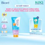 Biore UV Aqua Rich Serum Chống Nắng Dưỡng Thể Nâng Tông Lilac Luster 130ml - Ảnh 2