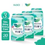 Combo 3 Băng vệ sinh Laurier Fresh & Free Siêu Mỏng