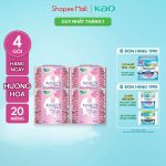 Combo 4 Băng vệ sinh hàng ngày Laurier Active Fit mềm mịn khô thoáng hương hoa 20 miếng - Ảnh 2