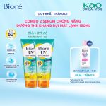 Combo 2 Serum Chống Nắng Dưỡng Thể Kháng Bụi - Sáng Mịn Mát Lạnh Biore 150ml - Ảnh 2